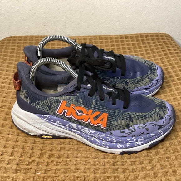 Hoka Speedgoat 6 Womens Sz 7 B Nautical Dusk Sea Ice Hiking Trail Running Shoes - Picture 2 of 10